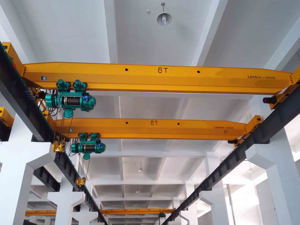 Single Girder Overhead Cranes With Electric Hoist