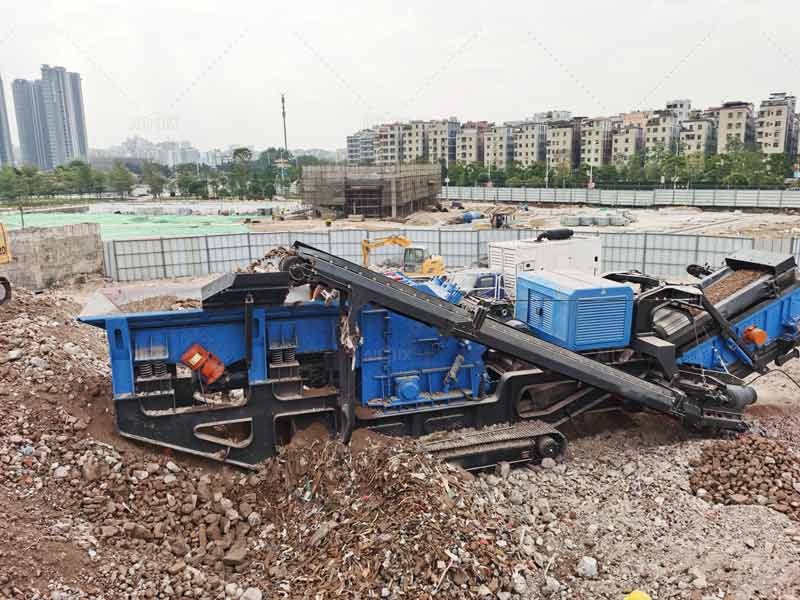 Mobile Stone Crusher Plant for Construction Waste Recycling