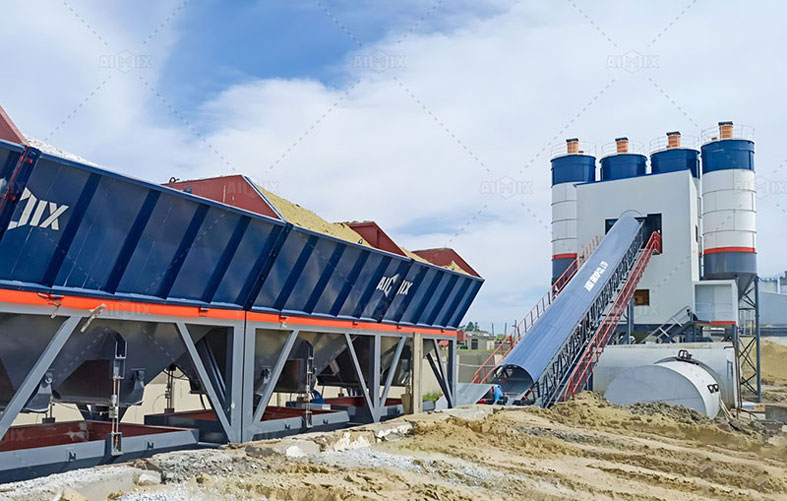 AJ180 – Large Capacity Stationary Concrete Plant in Kazakhstan