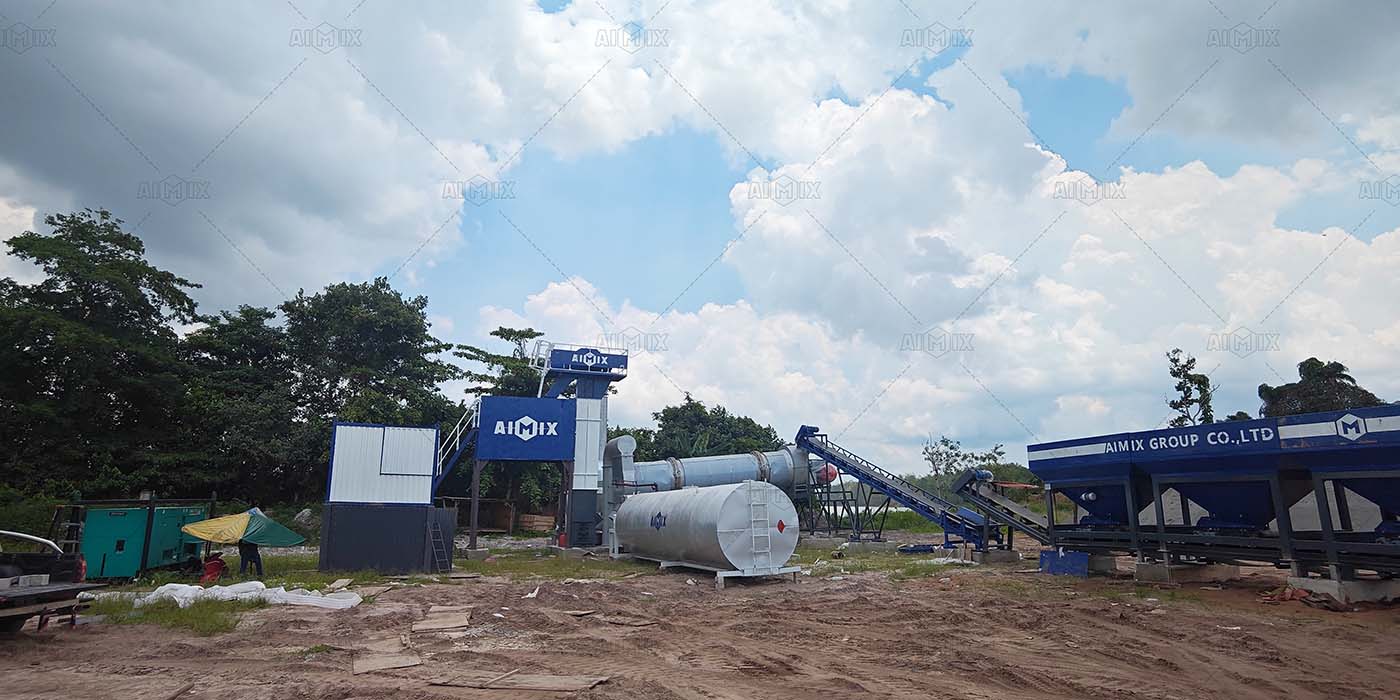 80TPH Drum Mix Asphalt Plant for Self Producing in Mukah, Malaysia