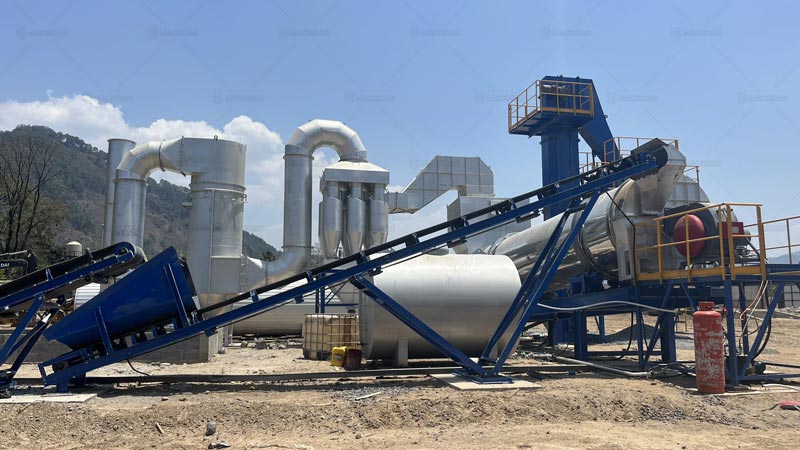 Asphalt Mixing Plant with High Efficiency Dust Removal System