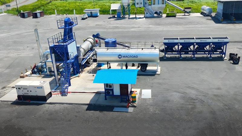 Continuous Asphalt Plant with Small Footprint